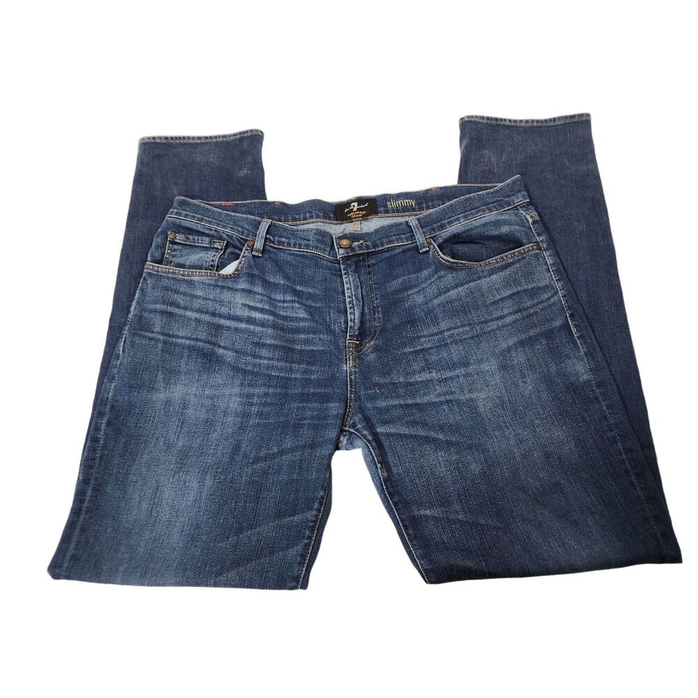 7 For All Mankind Foolproof Denim Mens‎ 40 40x34 Slimmy Blue Jeans